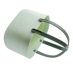 Portable Shower Basket with Ventilation Holes Large Capacity Plastic Portable Storage Basket with Handles for Bathroom Green