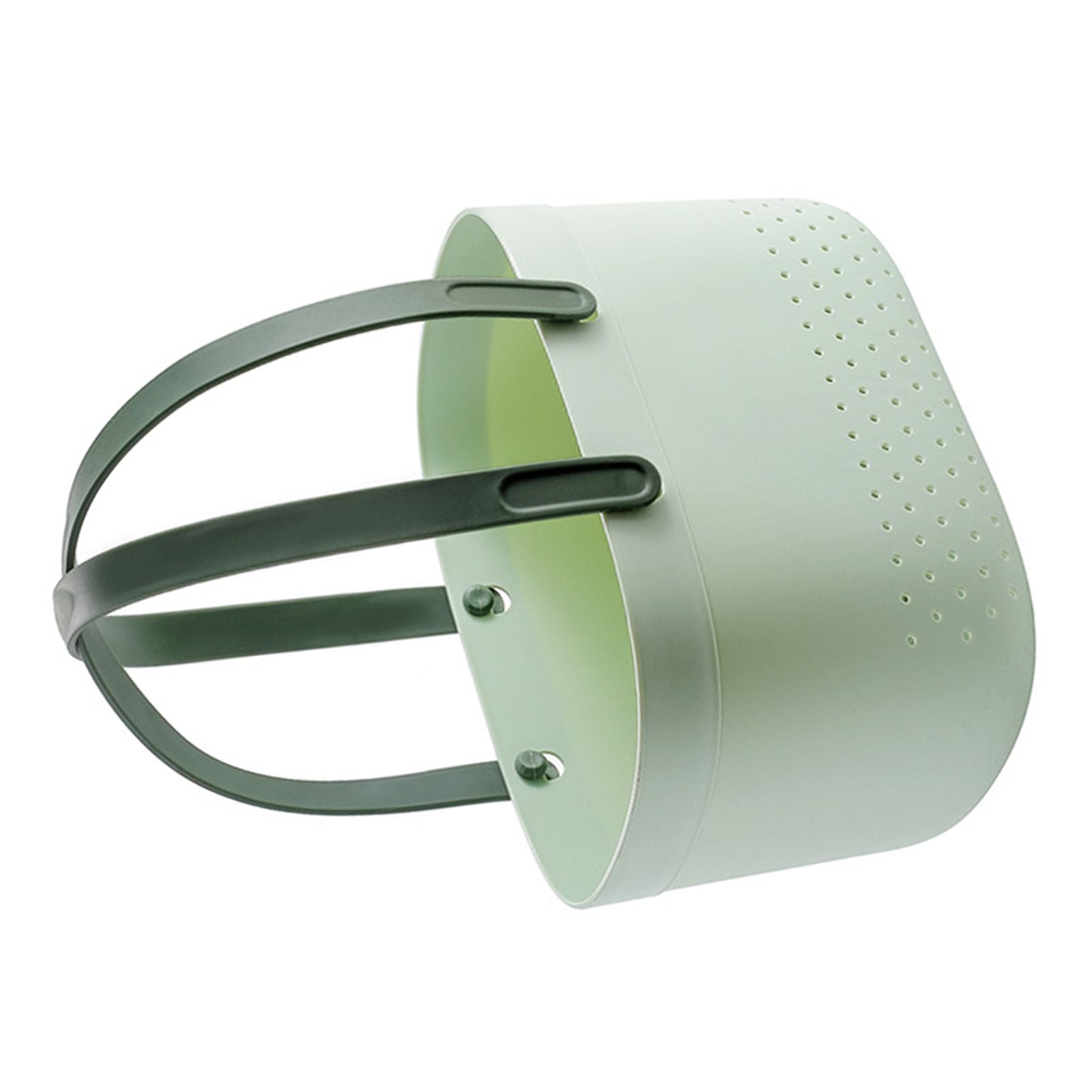 Portable Shower Basket with Ventilation Holes Large Capacity Plastic Portable Storage Basket with Handles for Bathroom Green