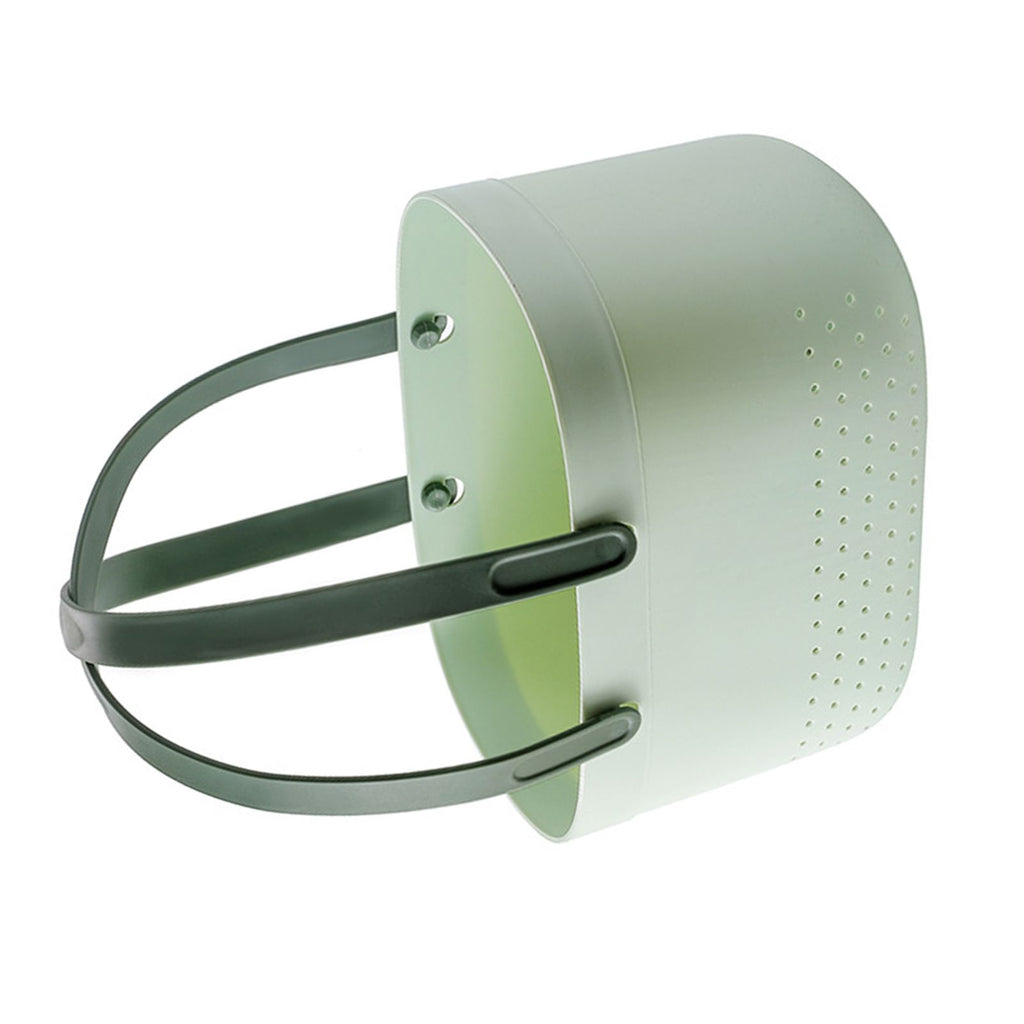 Portable Shower Basket with Ventilation Holes Large Capacity Plastic Portable Storage Basket with Handles for Bathroom Green