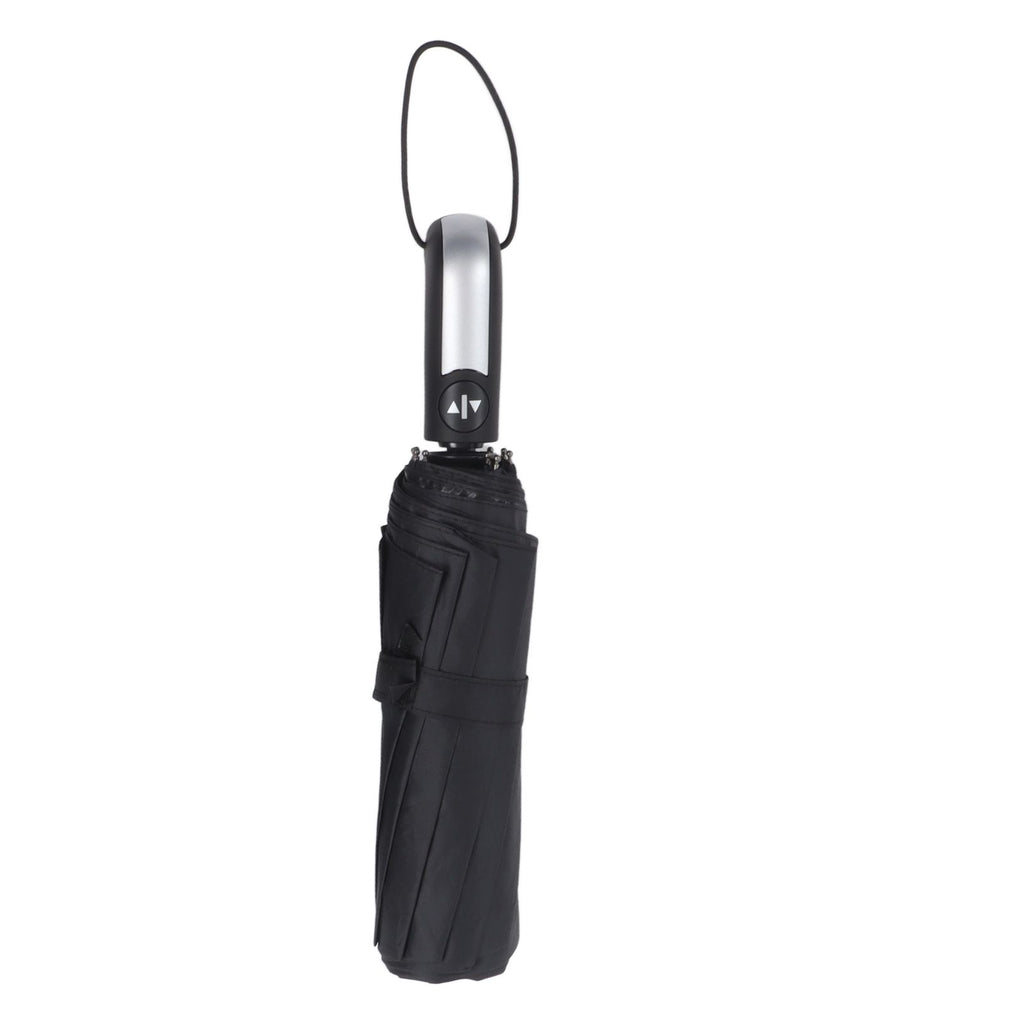 Automatic Umbrella Windproof Comfortable Grip Portable Folding Umbrella for Rain and Sun Black