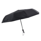 Automatic Umbrella Windproof Comfortable Grip Portable Folding Umbrella for Rain and Sun Black