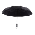 Automatic Umbrella Windproof Comfortable Grip Portable Folding Umbrella for Rain and Sun Black