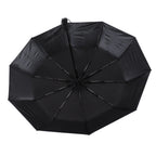 Automatic Umbrella Windproof Comfortable Grip Portable Folding Umbrella for Rain and Sun Black