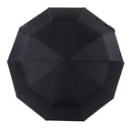 Automatic Umbrella Windproof Comfortable Grip Portable Folding Umbrella for Rain and Sun Black