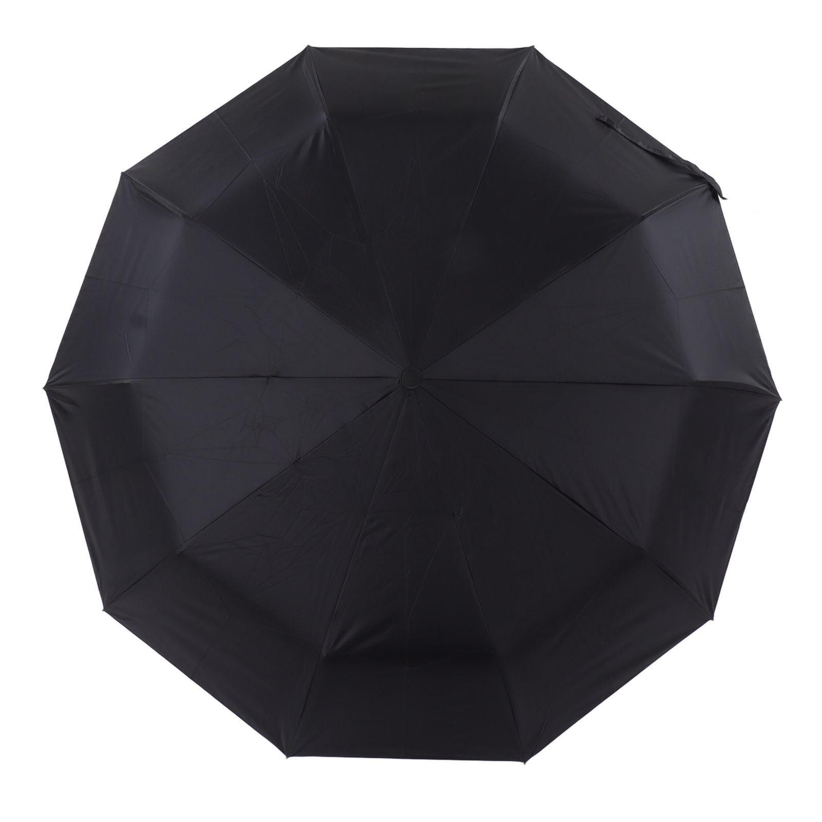 Automatic Umbrella Windproof Comfortable Grip Portable Folding Umbrella for Rain and Sun Black