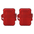 2PCS Torch Lighter Case IP56 Waterproof Safe Portable Torch Lighter Cover for Outdoor Camping Travel Red