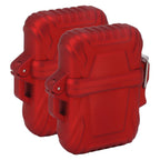 2PCS Torch Lighter Case IP56 Waterproof Safe Portable Torch Lighter Cover for Outdoor Camping Travel Red