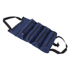 Roll Up Tool Bag 5 Zipper Pockets Portable Oxford Cloth Electricians Tool Bag for Carpenter Plumber Blue