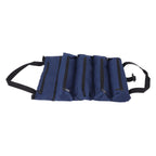 Roll Up Tool Bag 5 Zipper Pockets Portable Oxford Cloth Electricians Tool Bag for Carpenter Plumber Blue