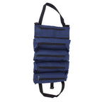 Roll Up Tool Bag 5 Zipper Pockets Portable Oxford Cloth Electricians Tool Bag for Carpenter Plumber Blue