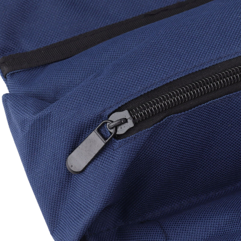 Roll Up Tool Bag 5 Zipper Pockets Portable Oxford Cloth Electricians Tool Bag for Carpenter Plumber Blue