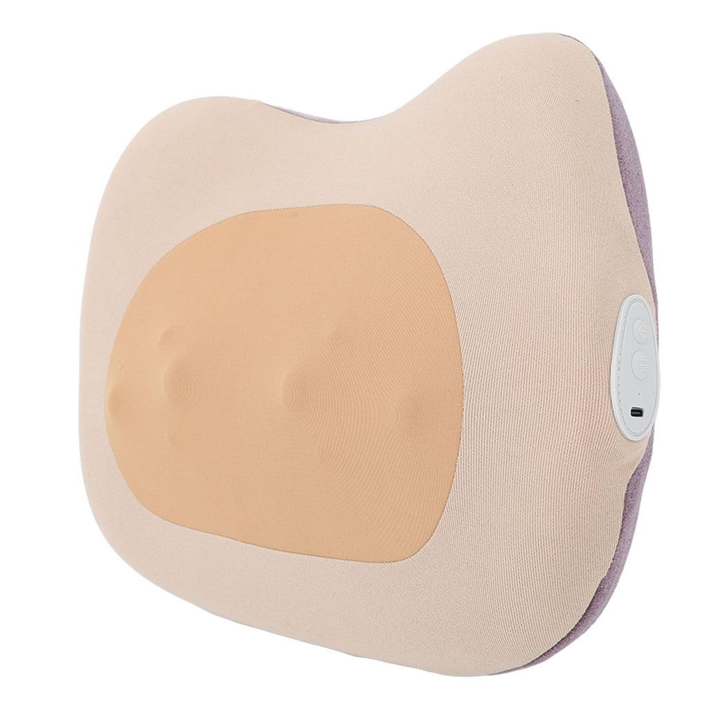 Yellow Back Pillow Massager Multifunctional Heart Shape Deep Tissue Massage Pillow Portable Electric Massage Pillow for Home Car Office