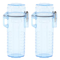 2Pcs Lighter Case Waterproof Lighter Storage Container Plastic for Outdoor Camping Hiking Transparent Blue
