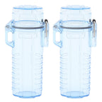 2Pcs Lighter Case Waterproof Lighter Storage Container Plastic for Outdoor Camping Hiking Transparent Blue