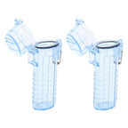 2Pcs Lighter Case Waterproof Lighter Storage Container Plastic for Outdoor Camping Hiking Transparent Blue
