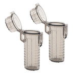 2Pcs Lighter Case Waterproof Lighter Storage Container Plastic for Outdoor Camping Hiking Transparent Black