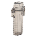 2Pcs Lighter Case Waterproof Lighter Storage Container Plastic for Outdoor Camping Hiking Transparent Black