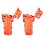 2Pcs Lighter Case Waterproof Lighter Storage Container Plastic for Outdoor Camping Hiking Transparent Red
