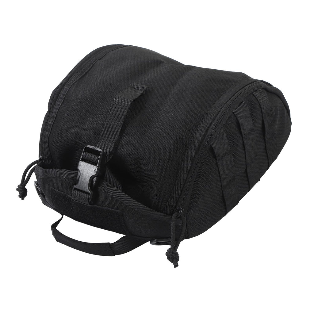 Camping Helmet Bag Canvas Scratch Prevention Adjustable Helmet Storage Bag For Hard Hats Helmet Black