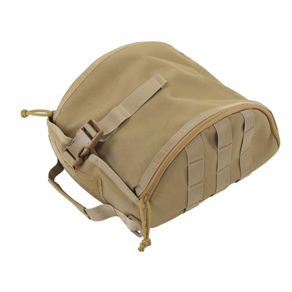 Camping Helmet Bag Canvas Scratch Prevention Adjustable Helmet Storage Bag For Hard Hats Helmet Khaki