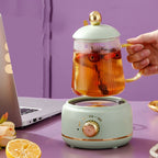 Portable Electric Kettle Stew Cup 450ML Health Cup Mini Slow Cooker Kettle Office Flower Teapot Split Tea Boiler AU Plug 220V Macaron 450ml