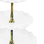 Nordic Style 3 Layer Fruit Plate Tray Plastic 3 Tier Cake Stand Holiday Party Dessert Tray White