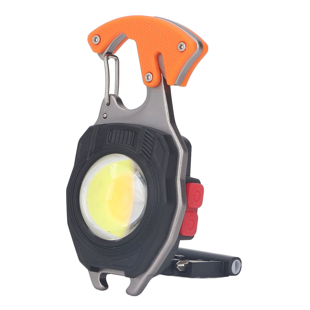 LED Keychain Flashlight Multifunctional Type C Mini Emergency Work Light Pocket Light with Bottle Opener Lighter