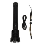LED Flashlight with COB USB Charging Zoomable Telescopic Flashlight Red White Portable Light
