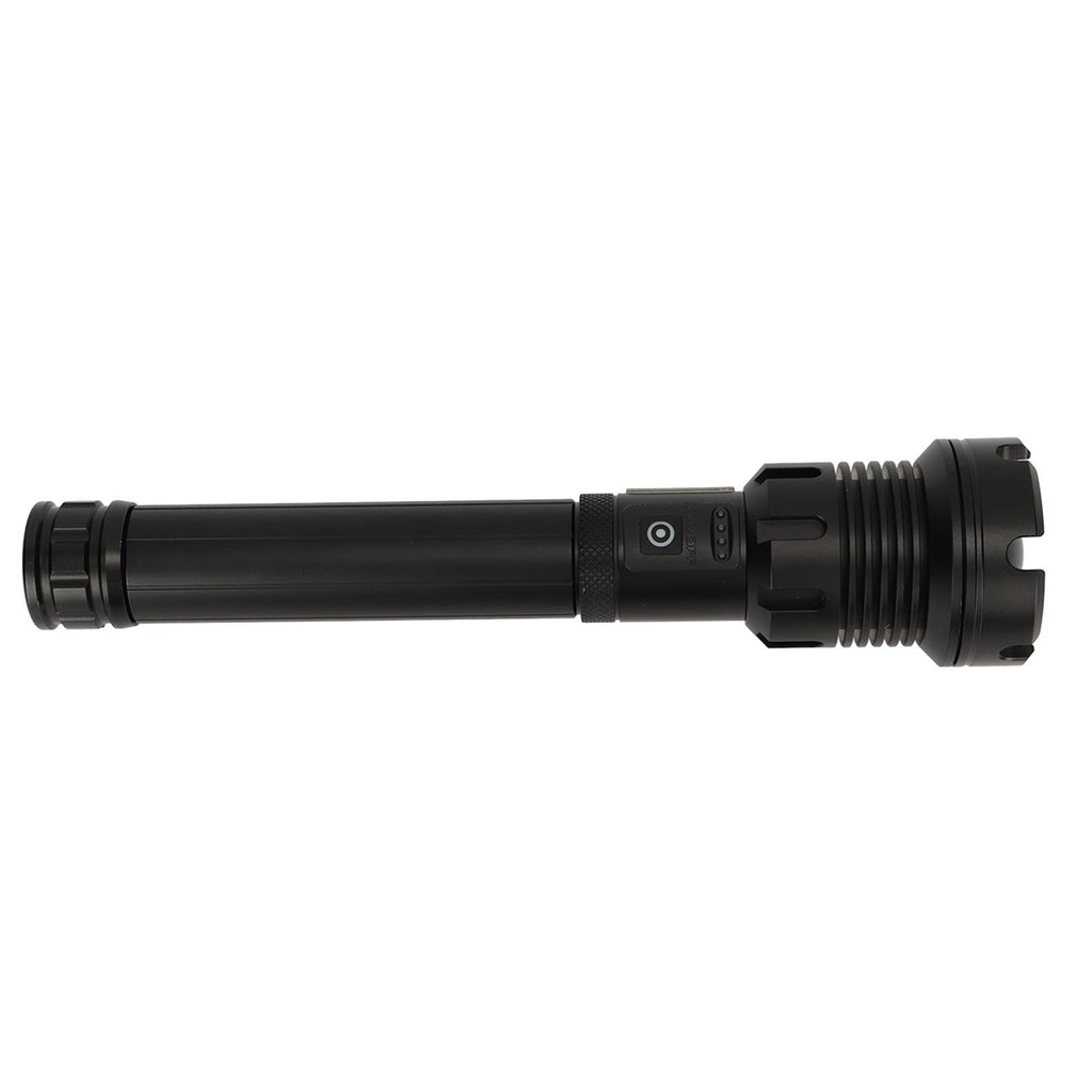 LED Flashlight with COB USB Charging Zoomable Telescopic Flashlight Red White Portable Light