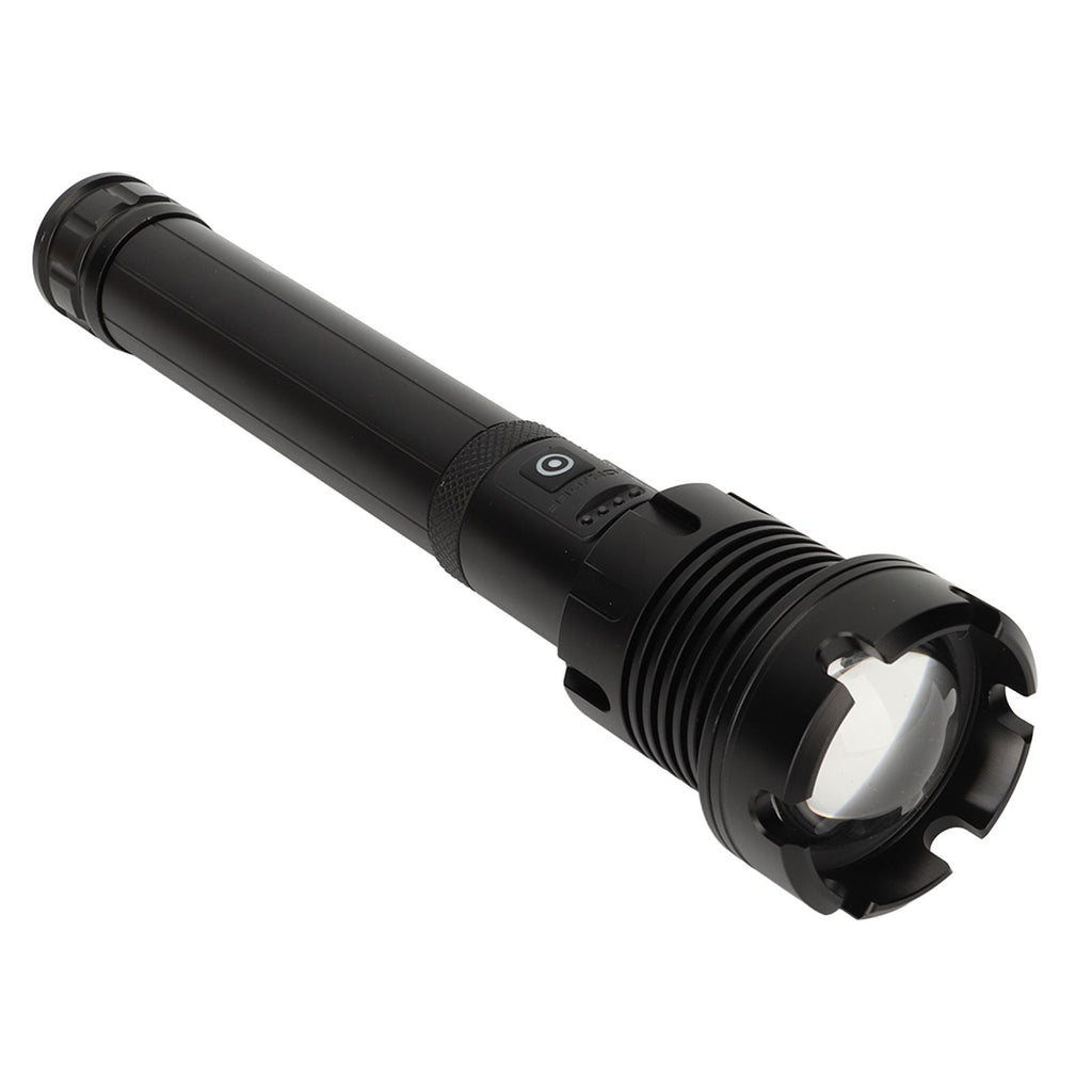 LED Flashlight with COB USB Charging Zoomable Telescopic Flashlight Red White Portable Light