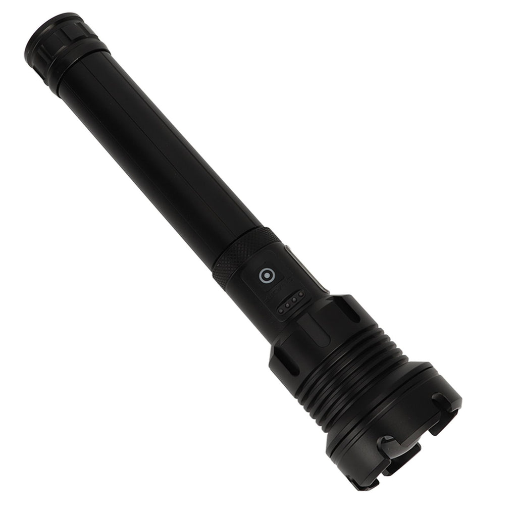 LED Flashlight with COB USB Charging Zoomable Telescopic Flashlight Red White Portable Light