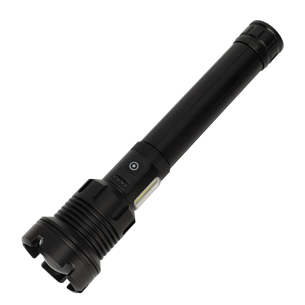 LED Flashlight with COB USB Charging Zoomable Telescopic Flashlight Red White Portable Light