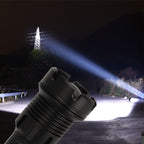 LED Flashlight with COB USB Charging Zoomable Telescopic Flashlight Red White Portable Light