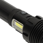 LED Flashlight with COB USB Charging Zoomable Telescopic Flashlight Red White Portable Light
