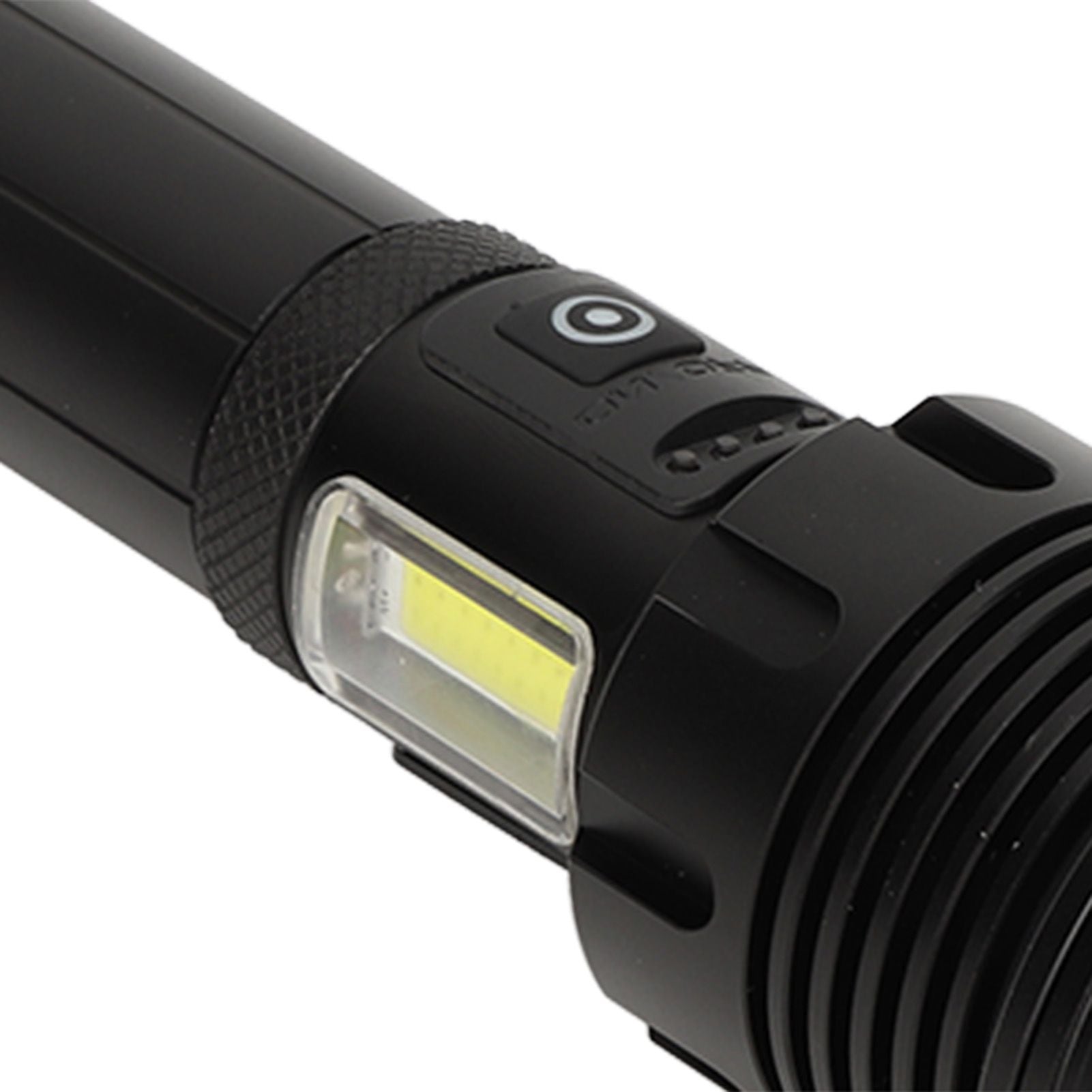 LED Flashlight with COB USB Charging Zoomable Telescopic Flashlight Red White Portable Light