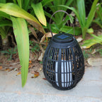 Solar Garden Lantern LED Outdoor Solar Lantern Waterproof Decorative Rattan Lantern For Patio Pathway Courtyard