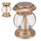 Brass Color Courtyard Solar Powered Hanging Lantern Light IP44 Waterproof Garden LED Lantern Lamp for Yard