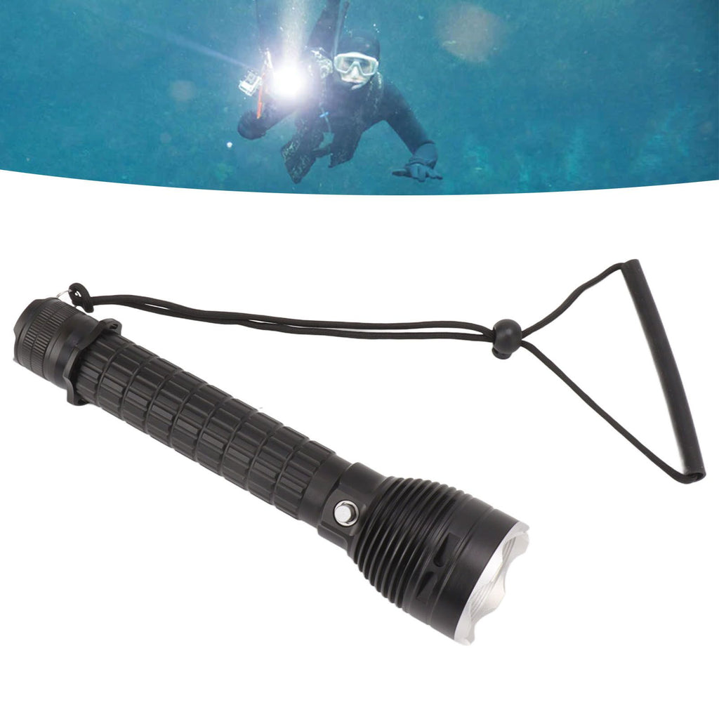 Diving Flashlight 3200 Lm IPX8 Waterproof Aluminum Alloy 3 Lighting Modes Under Water Flashlight for Adventure