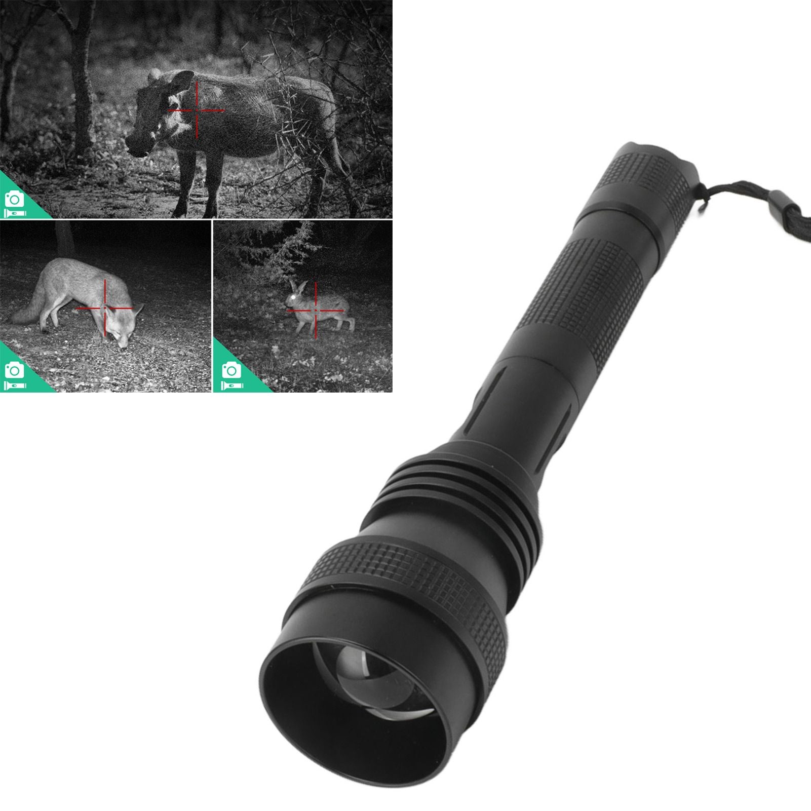IR Flashlight Zoomable Waterproof Night Vision 850nm Infrared Flashlight for Camera Goggles Outdoor Adventure