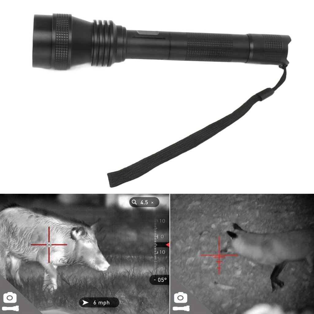 IR Flashlight Zoomable Waterproof Night Vision 850nm Infrared Flashlight for Camera Goggles Outdoor Adventure