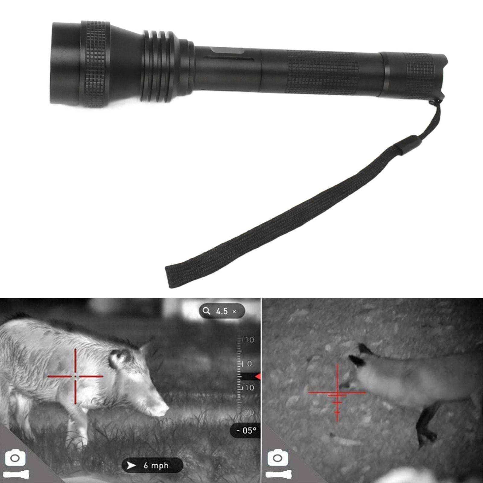 IR Flashlight Zoomable Waterproof Night Vision 850nm Infrared Flashlight for Camera Goggles Outdoor Adventure
