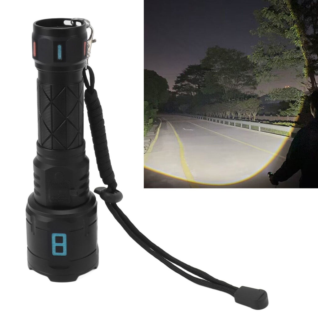 Rechargeable LED Flashlights 10000LM 5 Modes Super Bright Waterproof Flashlights with Fluorescent Strip for Emergency