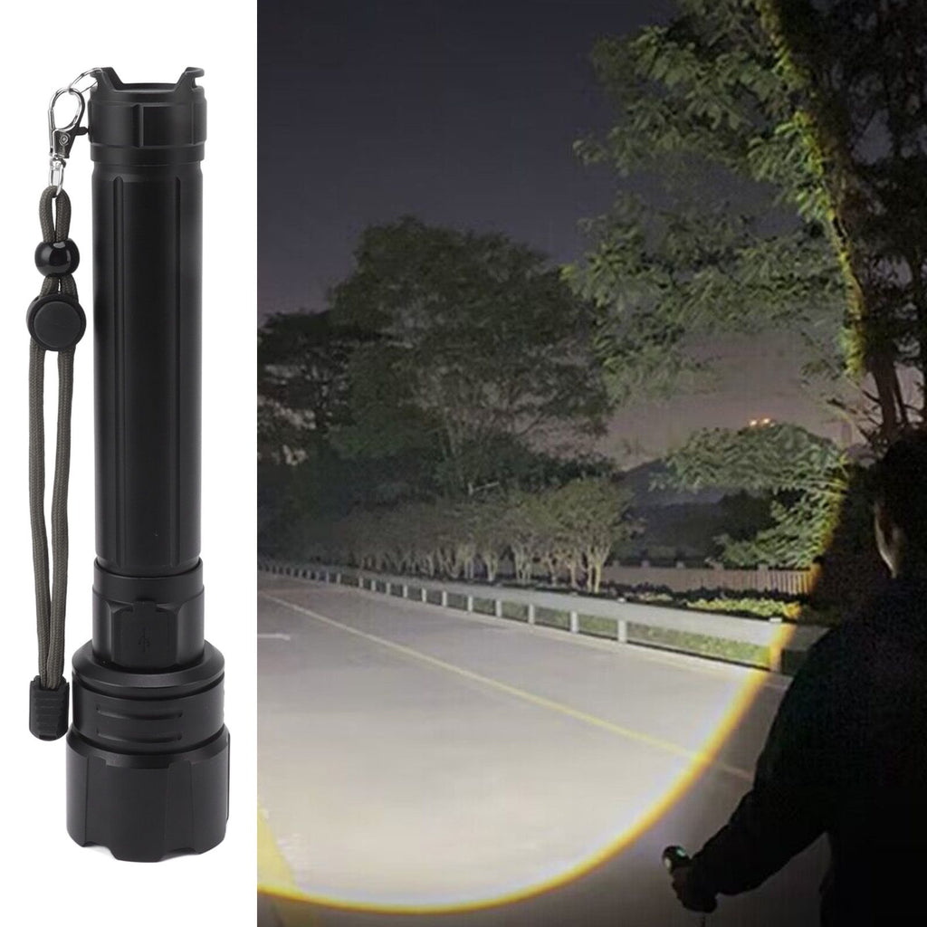 10000LM LED Flashlight USB Rechargeable Portable Adjustable Brightness Waterproof Zoom Flashlight For Hiking Camping Climbing