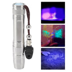 Led Ultraviolet Flashlight 365nm Jewelry Identification Lights Ultraviolet Yellow White 3 in 1 Light with Measurement Scale