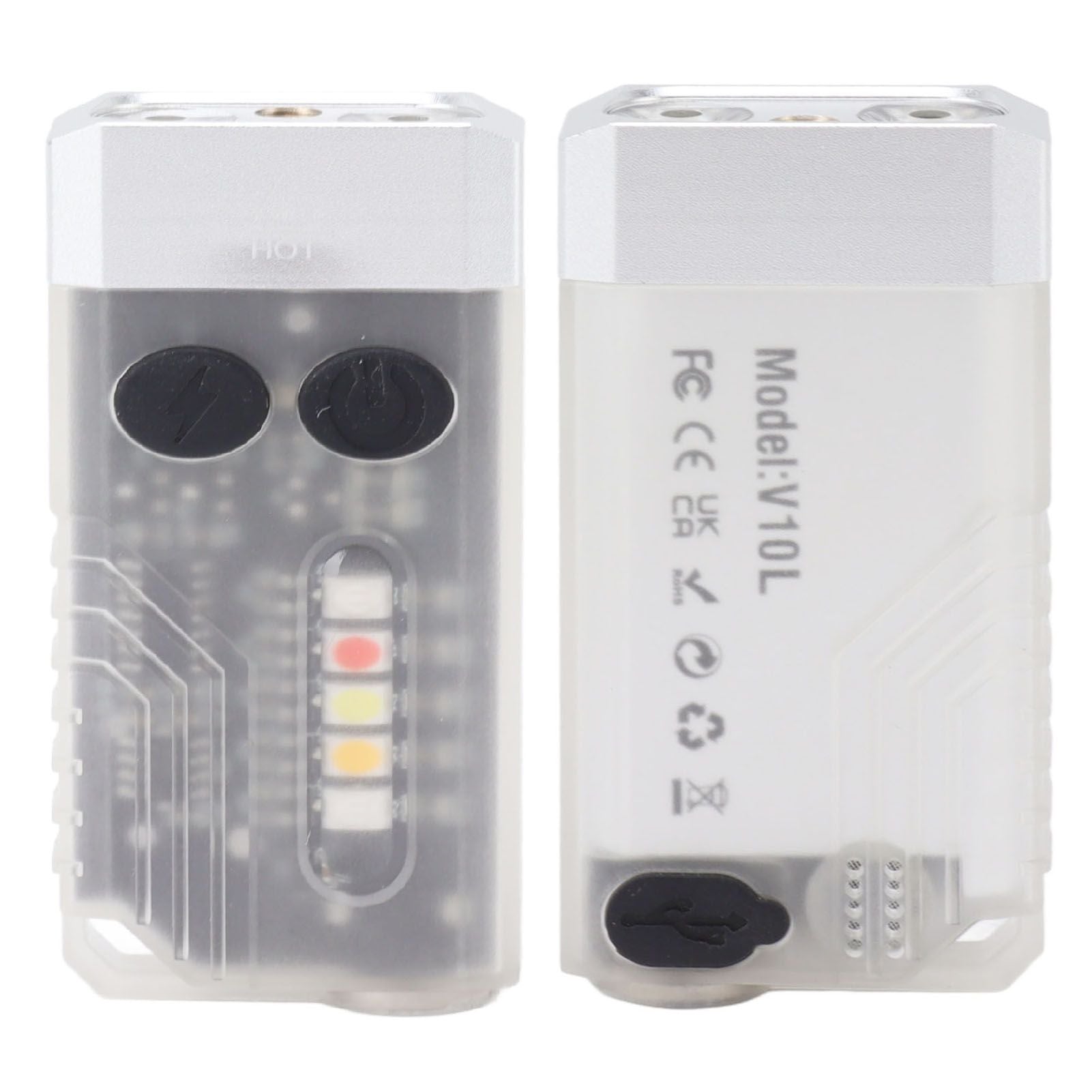 Keychain EDC Flashlight 3.7V 1000mAh IP65 365nm Rechargeable Mini Keychain Light for Walking Searching Emergencies
