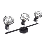 3 Light Track Lighting Kit Rotatable Heads Matte Black Finish Modern Fashionable Ceiling Spotlight 85‑265V