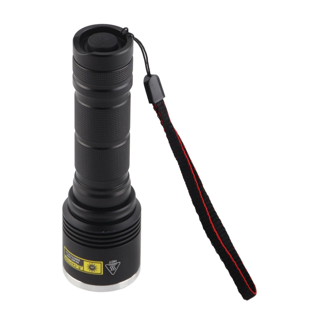 UV Flashlight LED 365nm Blacklight Torch Aluminium Alloy Shell Ultraviolet Flashlight 40W 1800mW