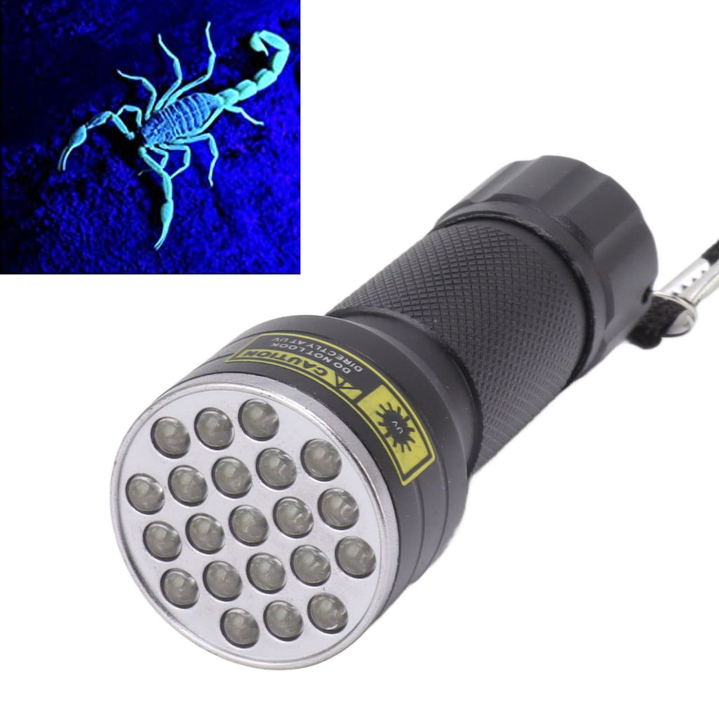 21LED UV Blacklight Flashlight 395nm Blacklight LED Flashlight for Pets Urine Dry Stains