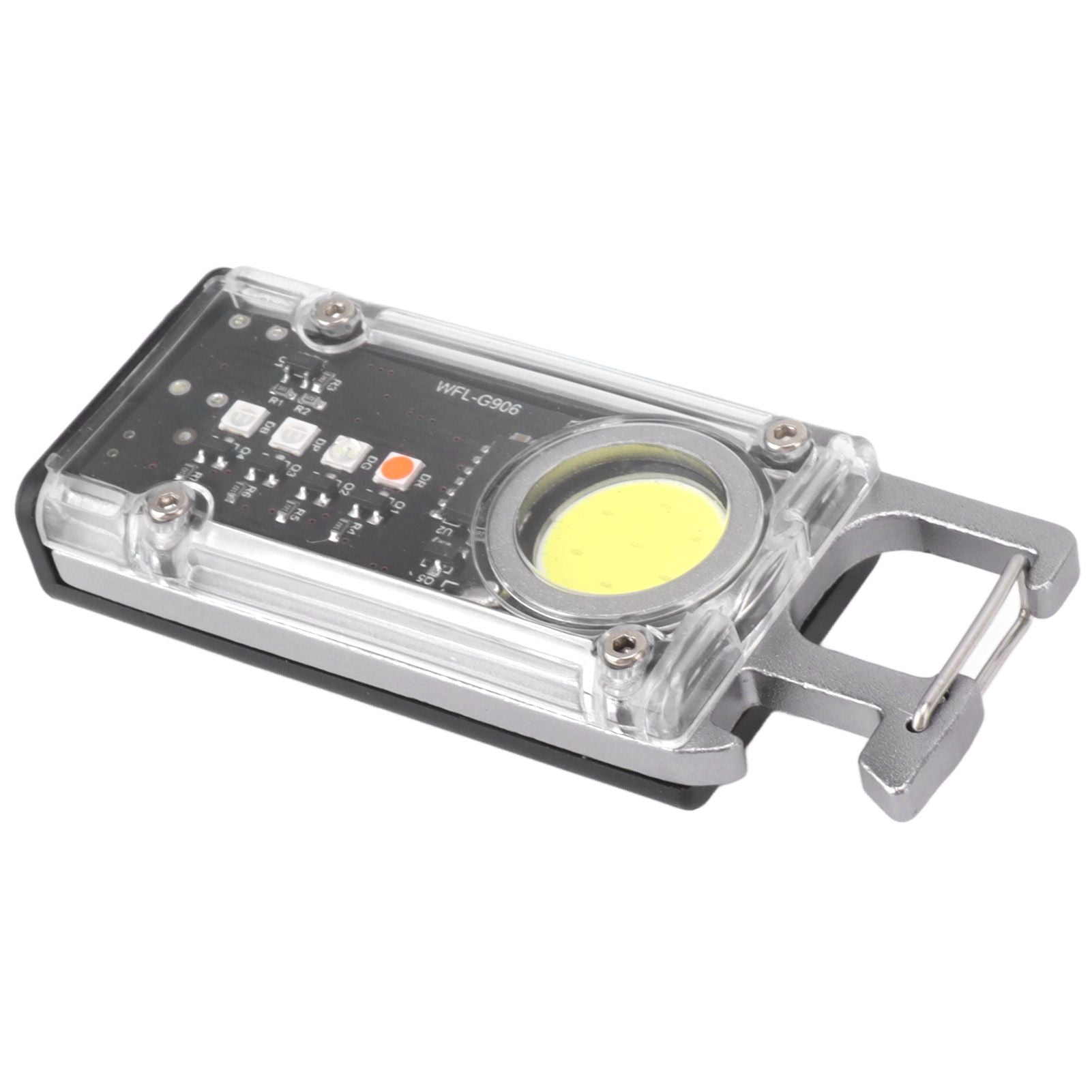 800LM COB Keychain Work Light Rechargeable Mini LED Flashlightht Outdoor Flashlight Bottle Opener Signal Light K45 Silver