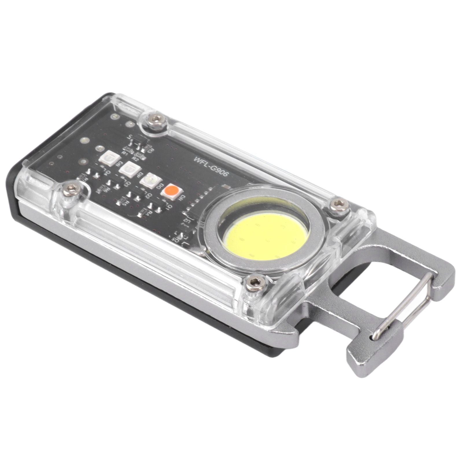 800LM COB Keychain Work Light Rechargeable Mini LED Flashlightht Outdoor Flashlight Bottle Opener Signal Light K45 Silver